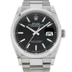 Rolex Datejust 126200 black dial 36mm Jubilee for sale