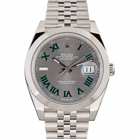 Rolex Datejust 41mm Wimbledon dial smooth bezel Jubilee for sale