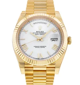 Rolex Day-Date 228238 yellow gold silver dial President 40mm for sale