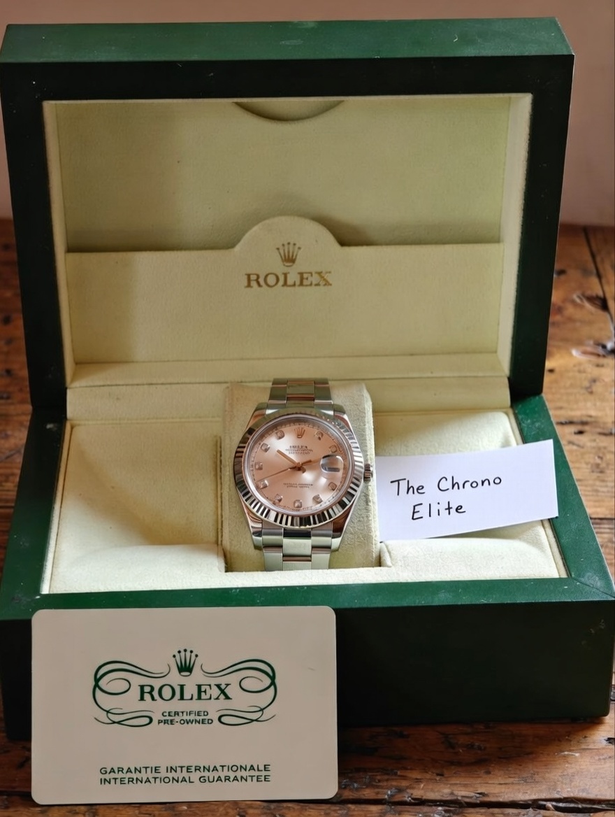 Rolex Datejust 116334 white gold diamond dial 41mm oystersteel for sale