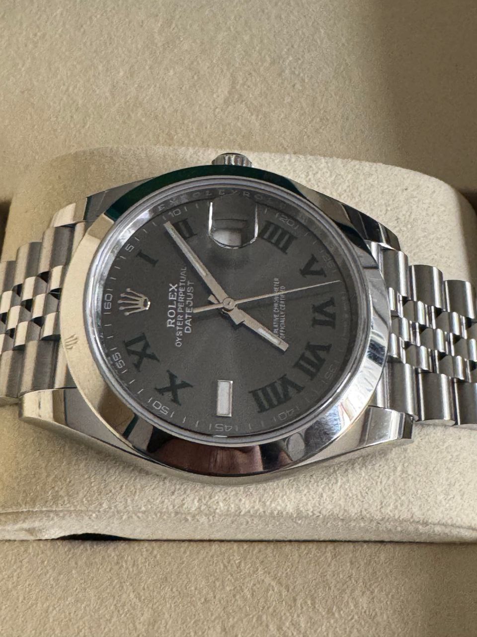 Rolex Datejust 41mm Wimbledon dial smooth bezel Jubilee for sale