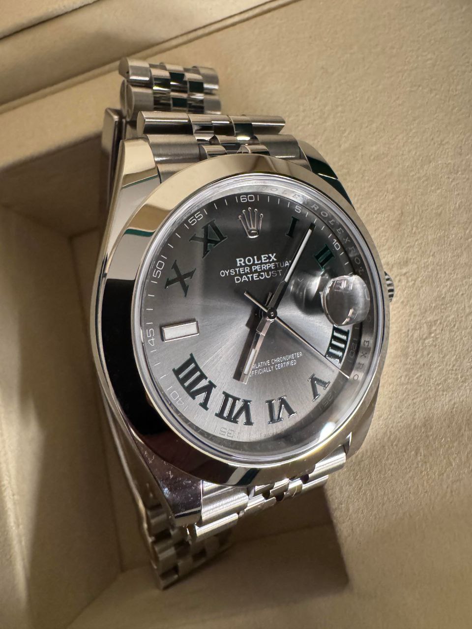 Rolex Datejust 41mm Wimbledon dial smooth bezel Jubilee for sale