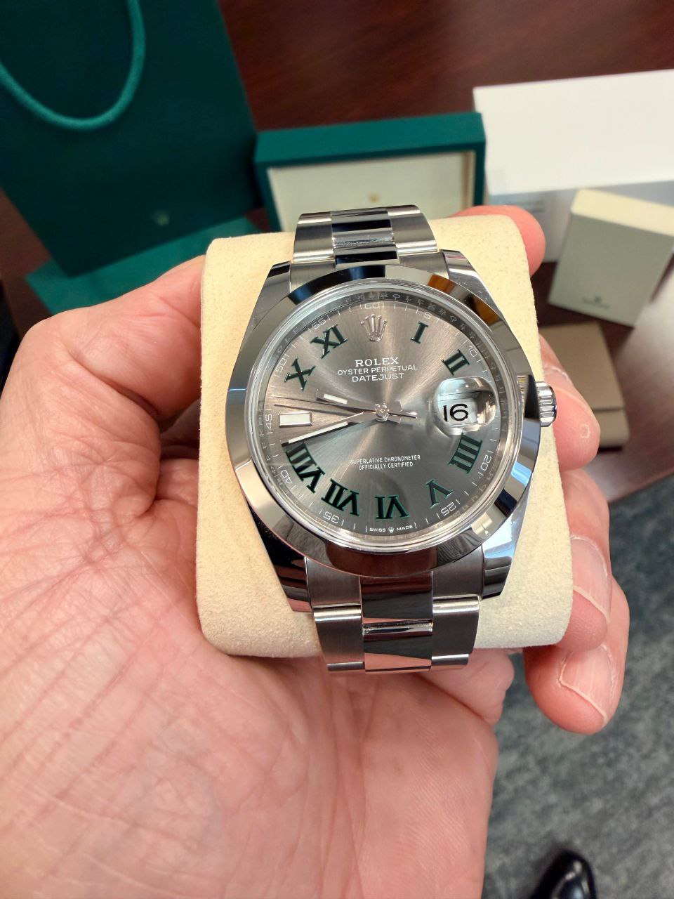 Rolex Datejust 41mm Wimbledon dial 2025 Jubilee for sale