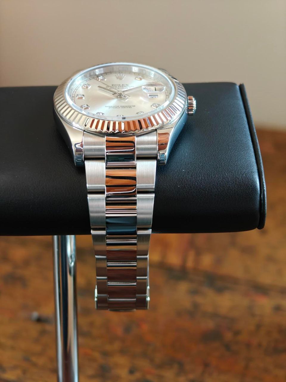 Rolex Datejust 116334 white gold diamond dial 41mm oystersteel for sale