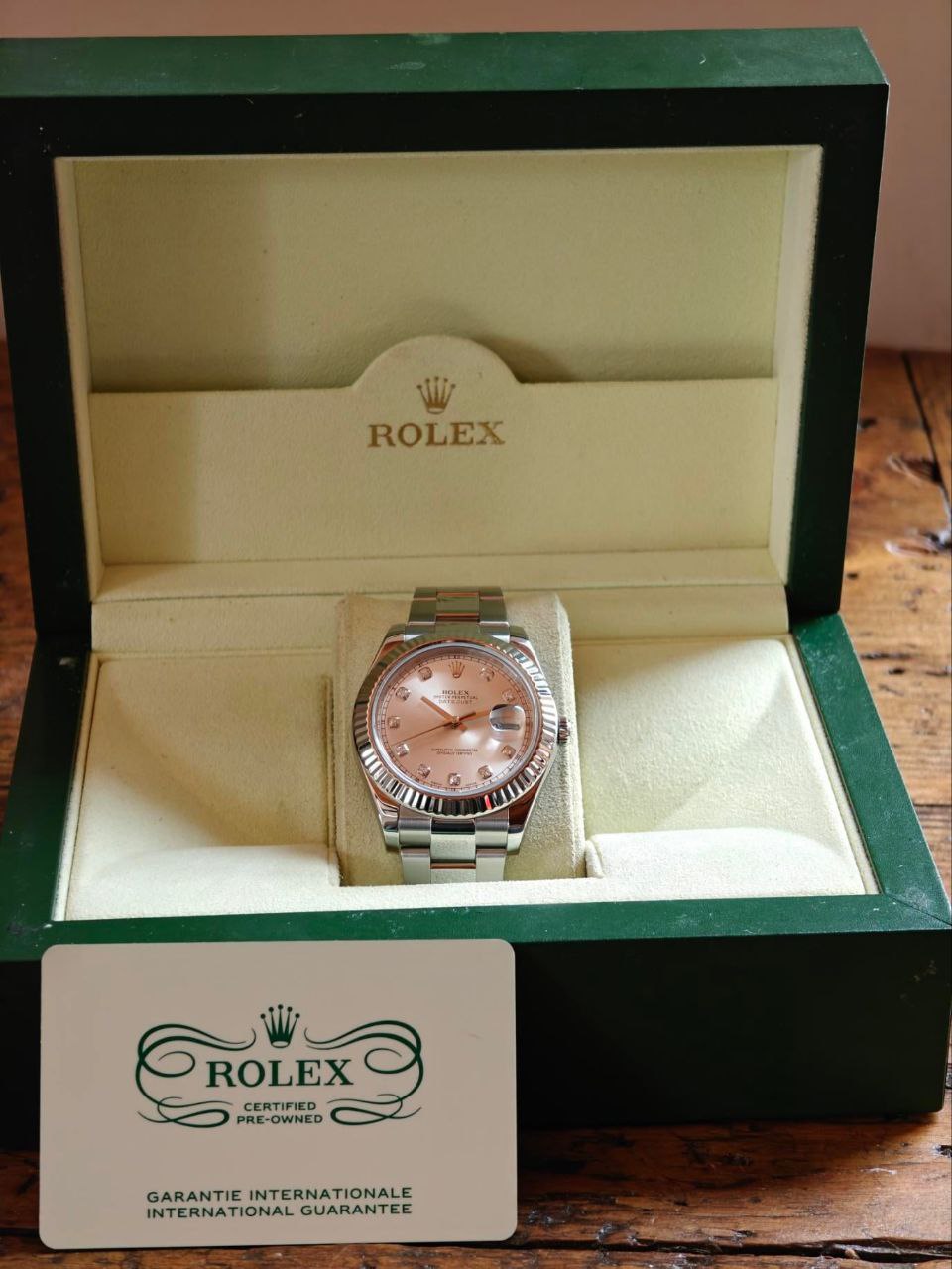 Rolex Datejust 116334 white gold diamond dial 41mm oystersteel for sale