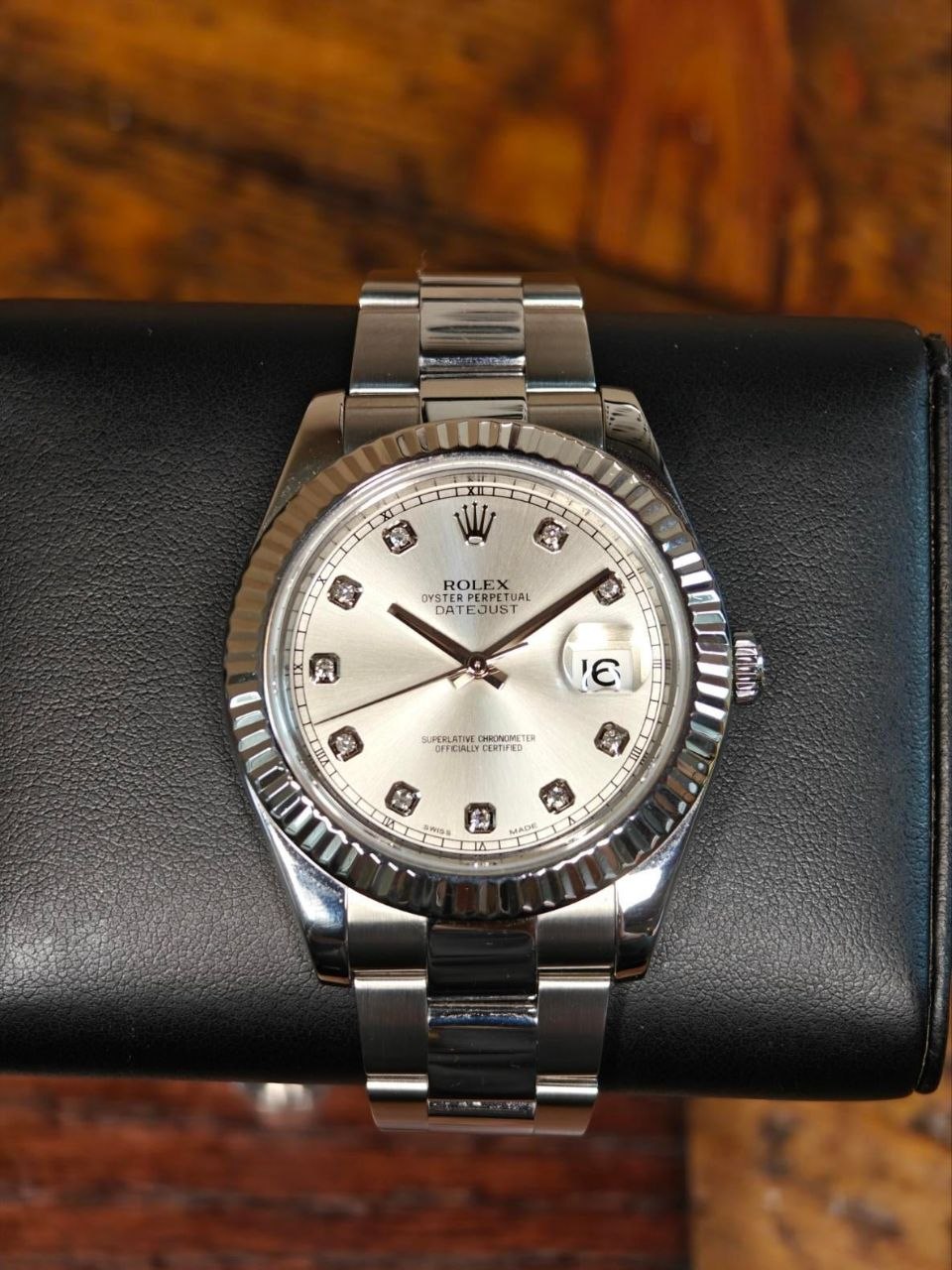 Rolex Datejust 116334 white gold diamond dial 41mm oystersteel for sale