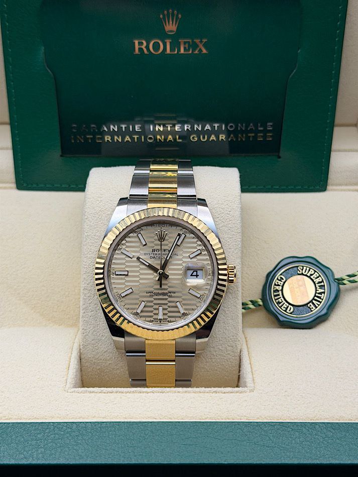 Rolex Datejust 126333 fluted motif dial two-tone 41mm Jubilee for sale