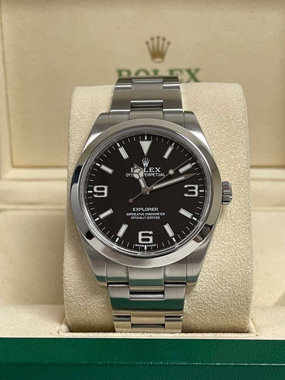 Rolex Explorer 214270 black dial 39mm Oyster for sale