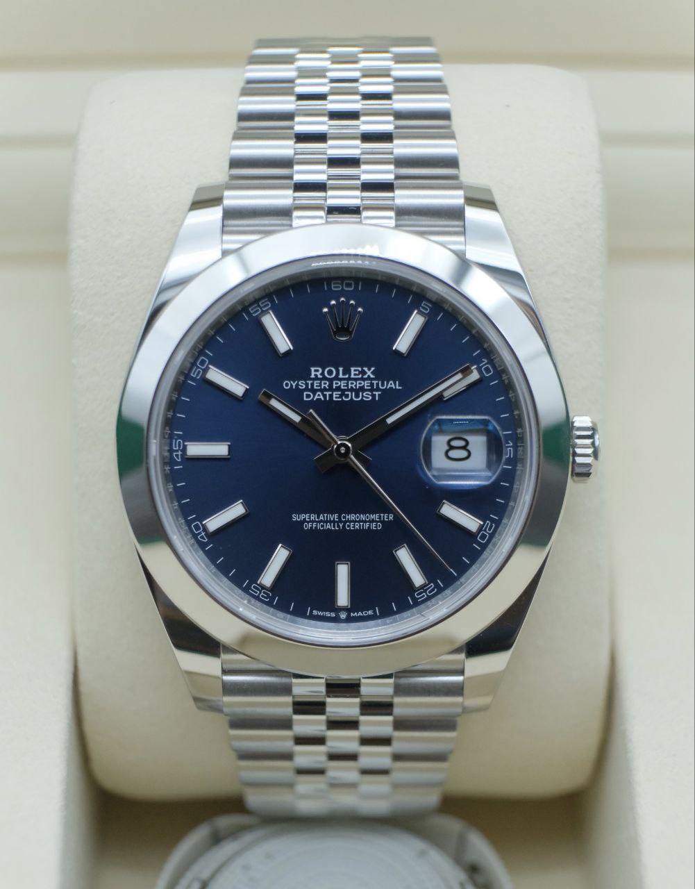 Rolex Datejust 126300 blue dial 41mm Jubilee for sale