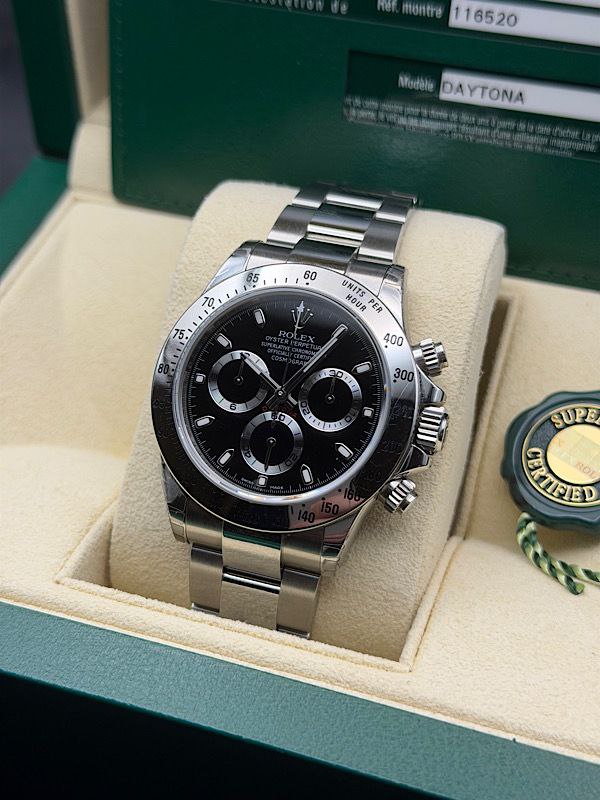 Rolex Daytona 116520 black dial 40mm steel for sale