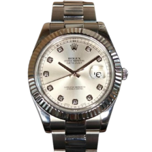 Rolex Datejust 116334 white gold diamond dial 41mm oystersteel for sale