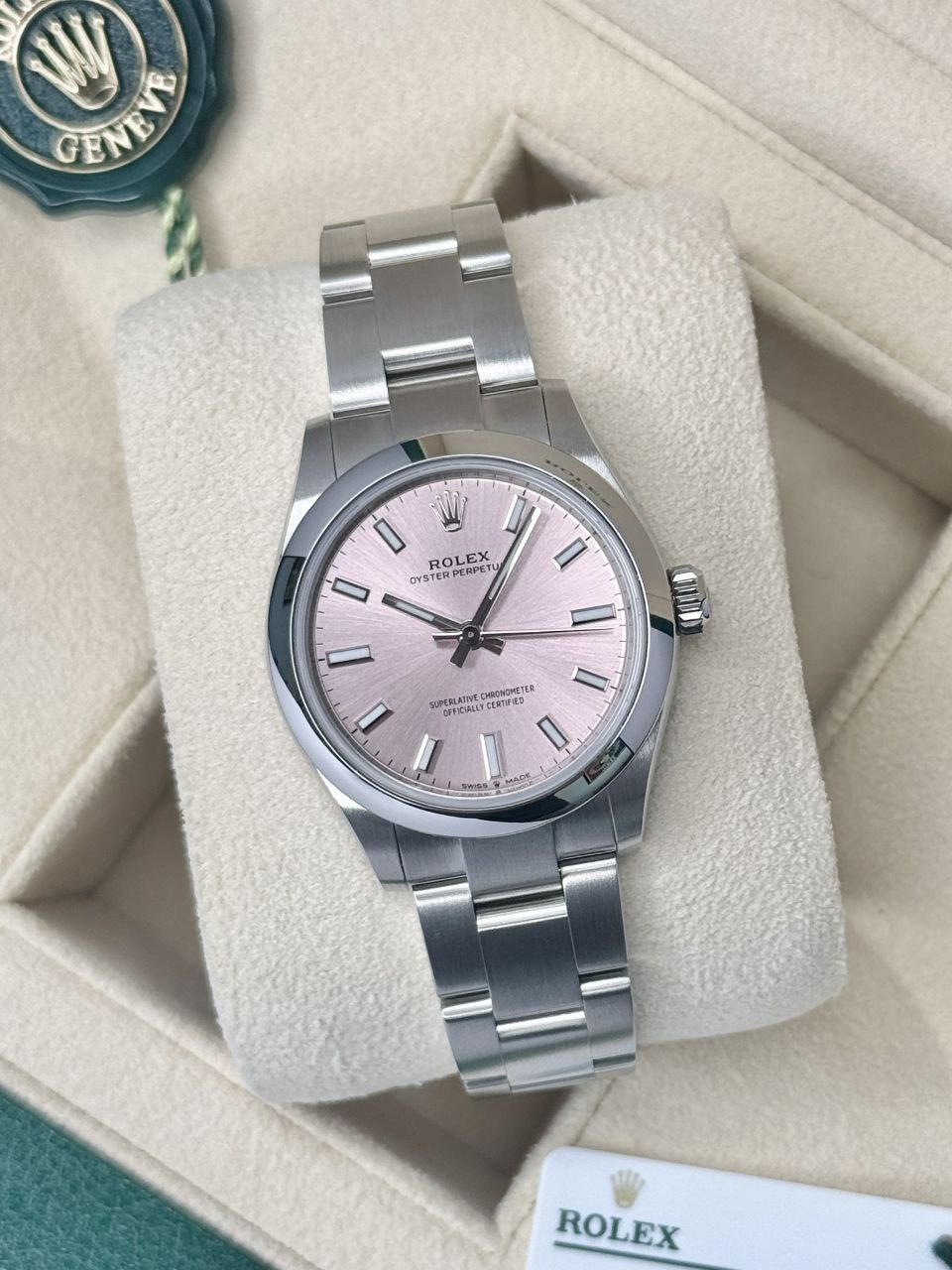 Rolex Oyster Perpetual 277200 pink dial 31mm Oyster for sale
