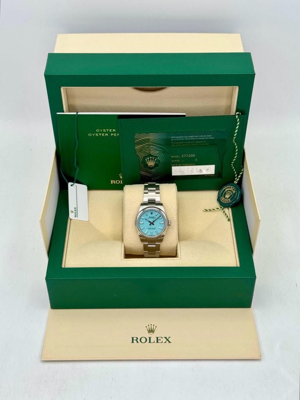 Rolex Oyster Perpetual 277200 turquoise dial 31mm Oyster for sale