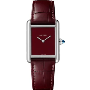 Cartier Tank Must WSTA0054 Burgundy Dial Steel for sale