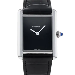 Cartier Tank Must WSTA0071 Black Dial Steel for sale