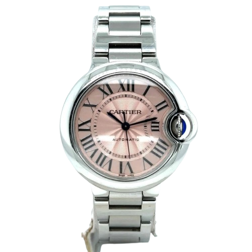 Cartier Ballon Bleu W6920100 Pink Dial Roman Numerals 36mm for sale