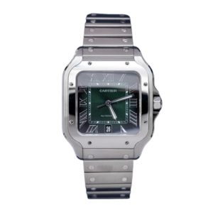 Cartier Santos WSSA0062 Green Sunray Dial Steel for sale