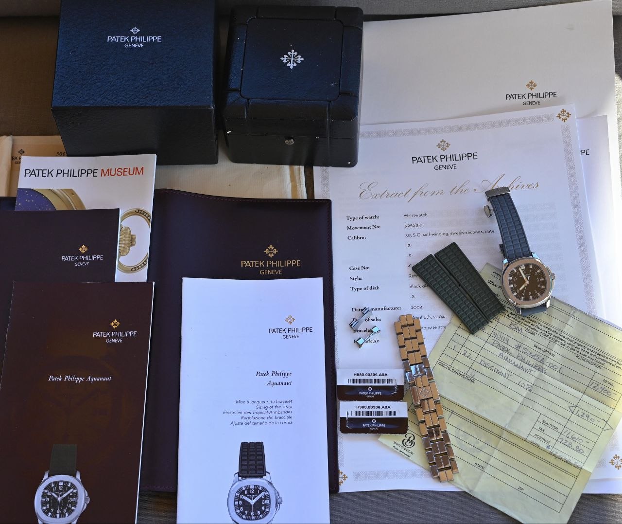 Patek Philippe Aquanaut 5065A Black Tropical Dial Rubber Vintage for sale