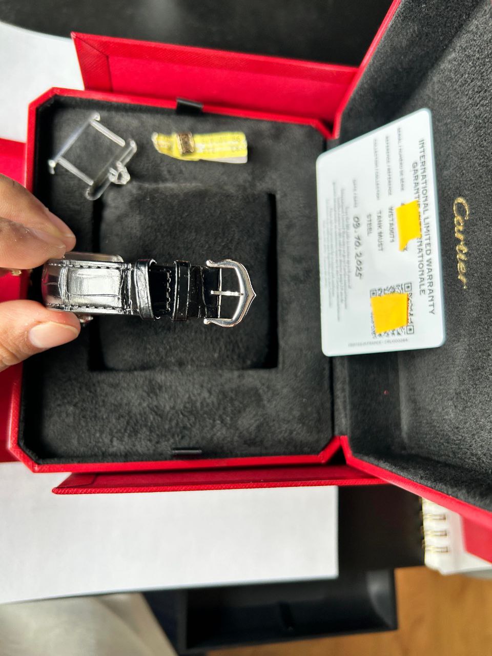 Cartier Tank Must WSTA0071 Black Dial Steel for sale