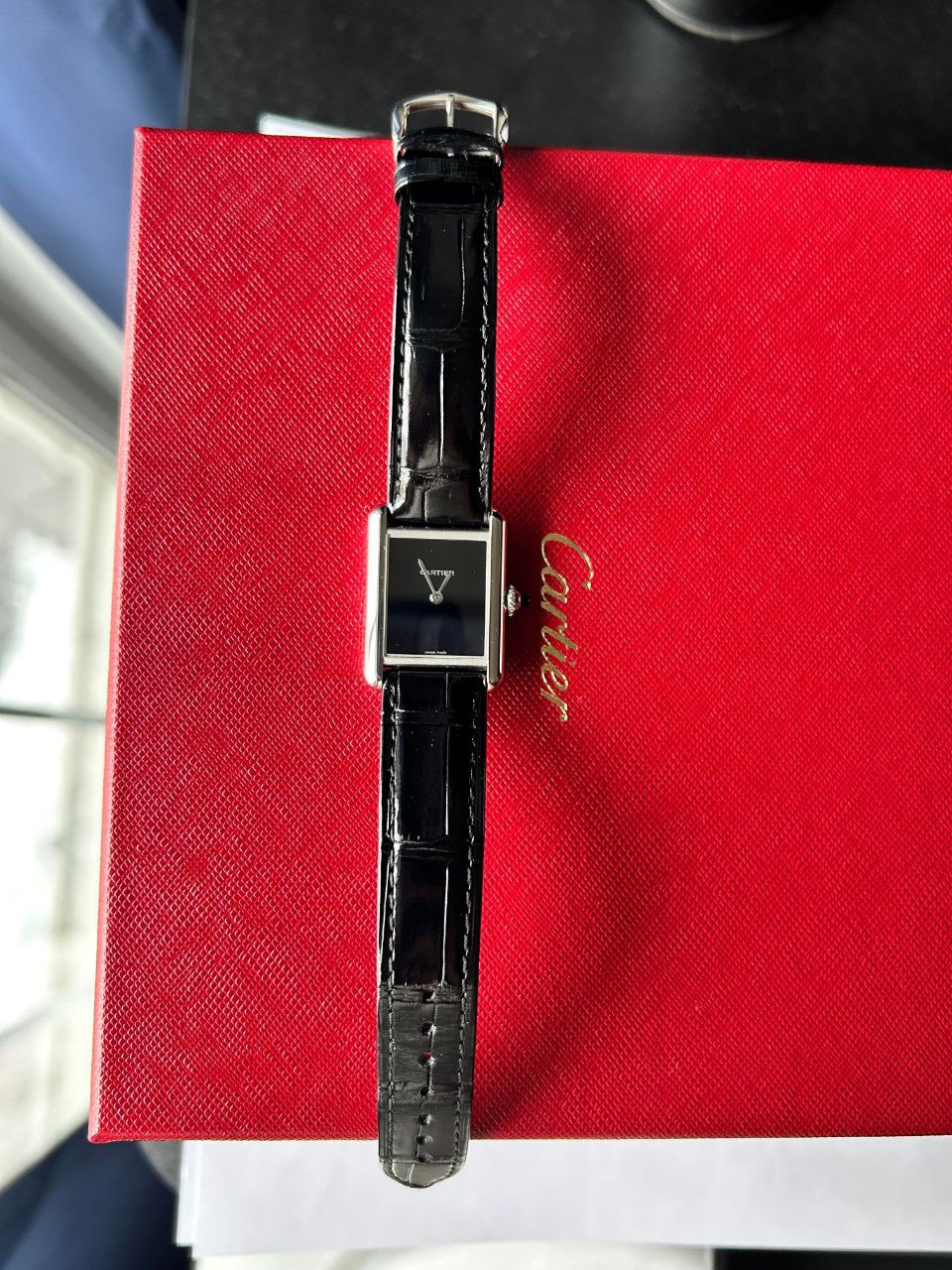 Cartier Tank Must WSTA0071 Black Dial Steel for sale