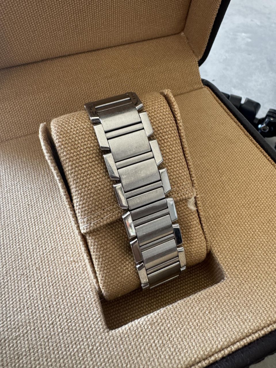 Cartier Tank Française Chronoflex 2303 White Dial Chronograph for sale