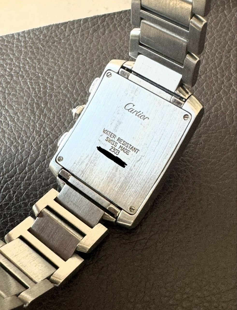 Cartier Tank Française Chronoflex 2303 White Dial Chronograph for sale