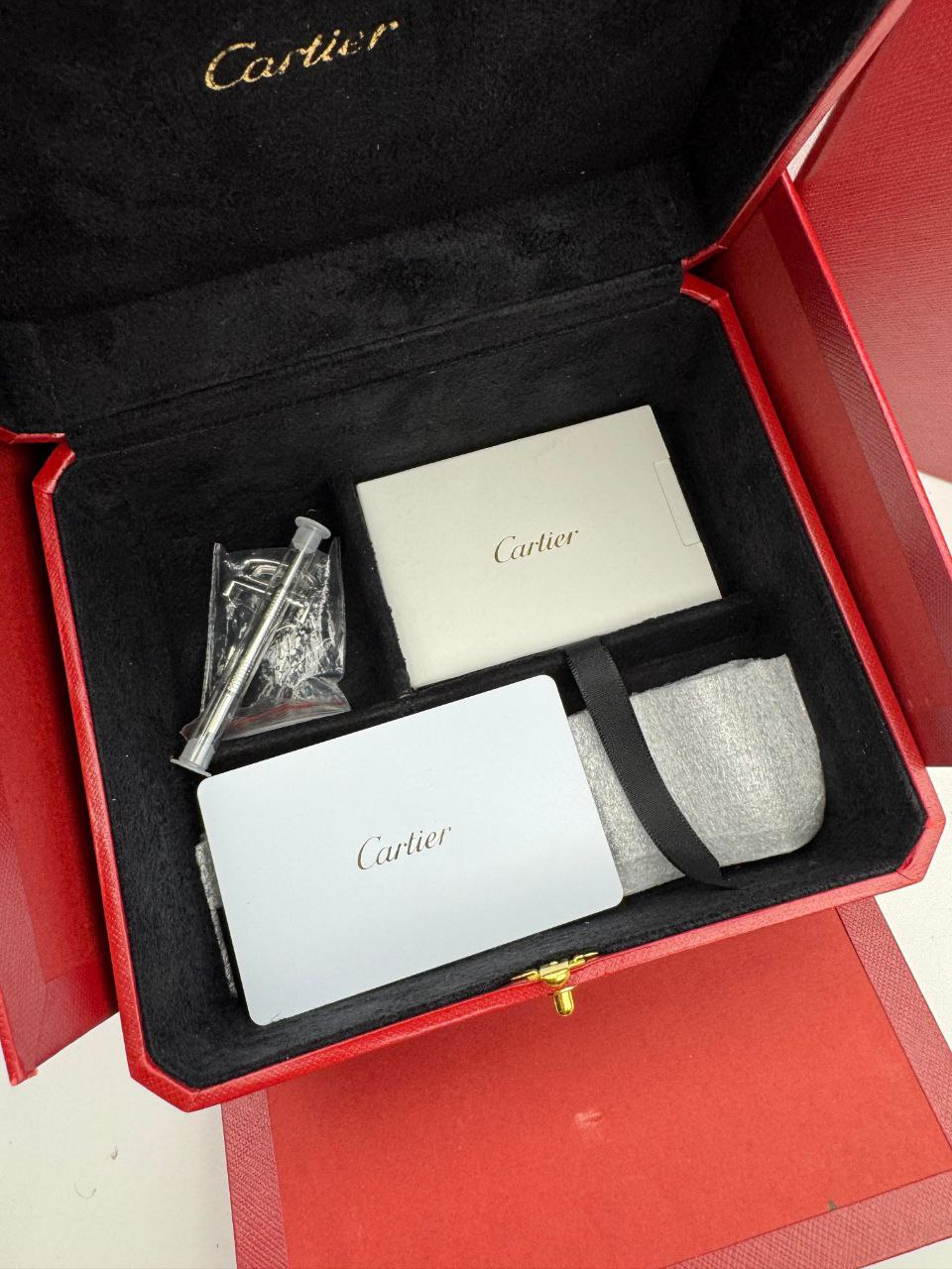 Cartier Santos Large WSSA0039 ADLC Black Dial Rubber for sale