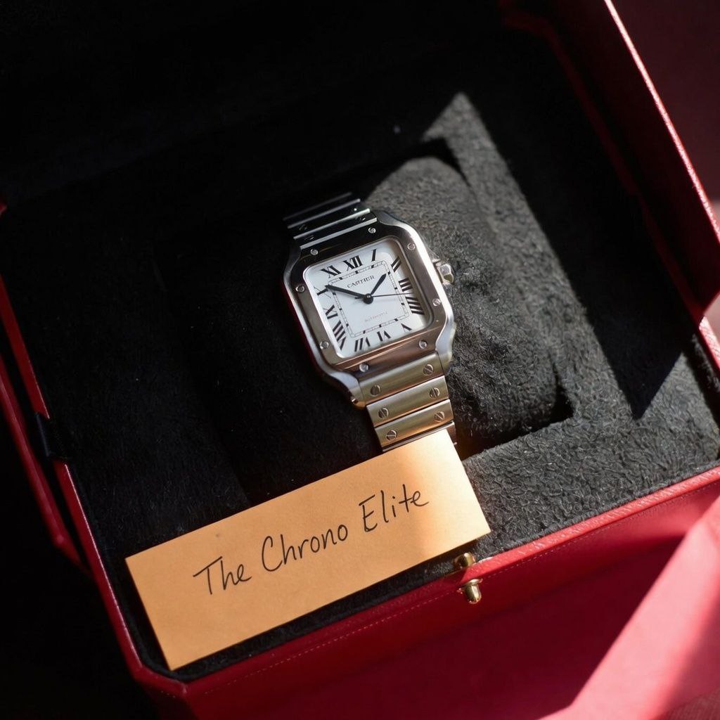 Cartier Santos Medium WSSA0029 White Dial Roman Numerals for sale