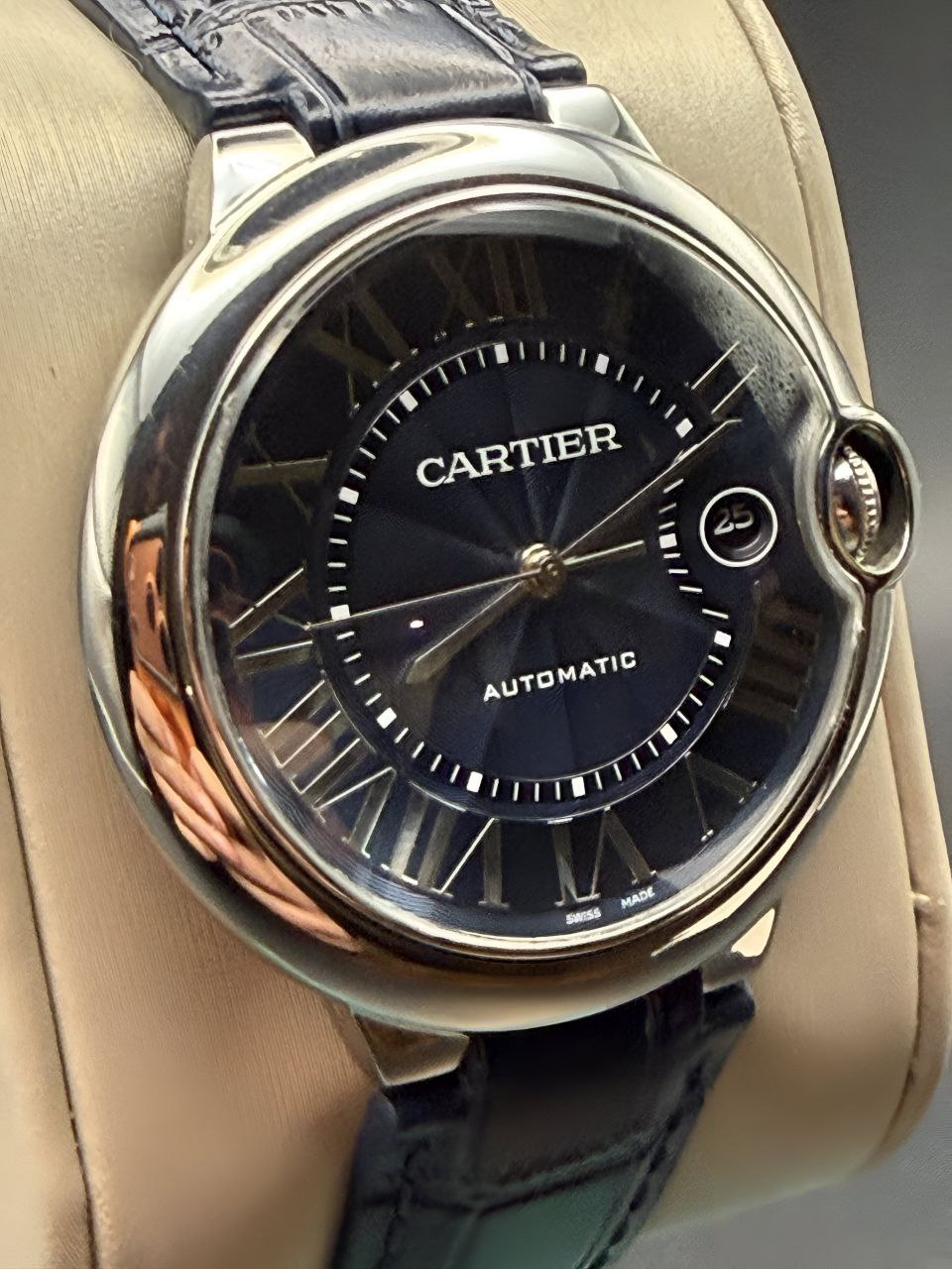 Cartier Ballon Bleu WSBB0025 Blue Dial Roman Numerals 40mm for sale