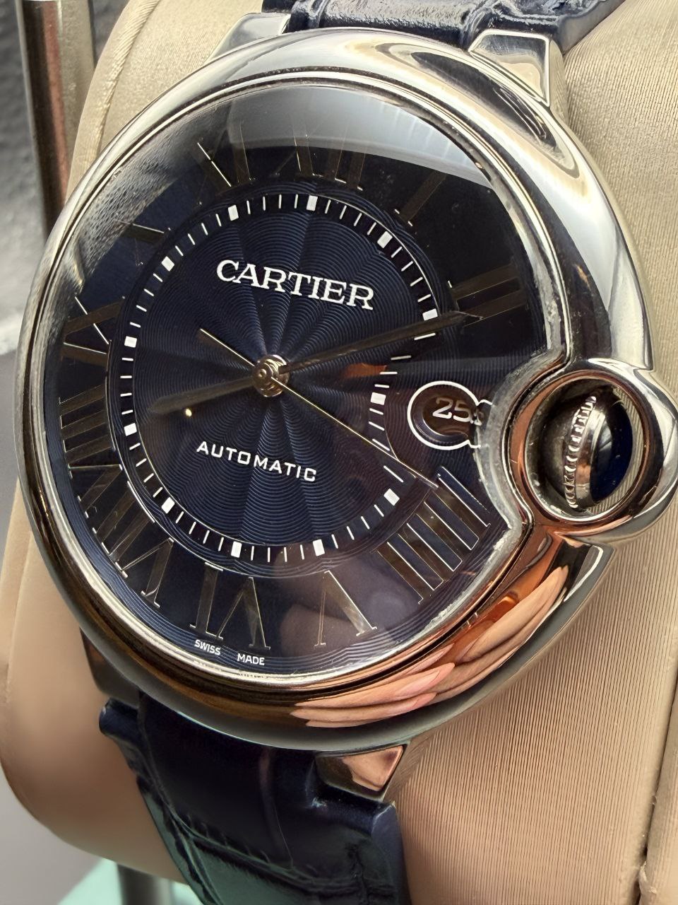 Cartier Ballon Bleu WSBB0025 Blue Dial Roman Numerals 40mm for sale