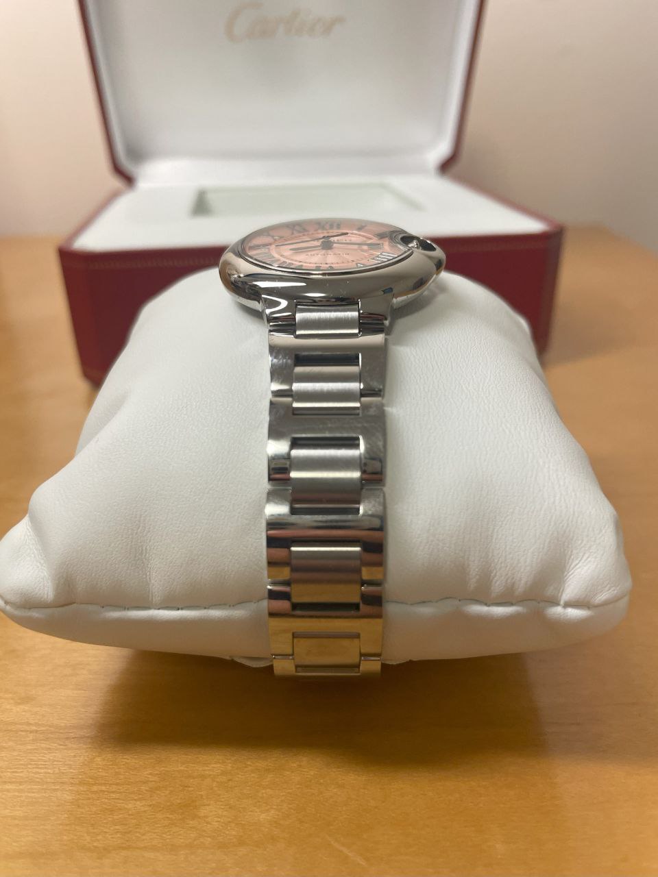 Cartier Ballon Bleu W6920100 Pink Dial Roman Numerals 36mm for sale