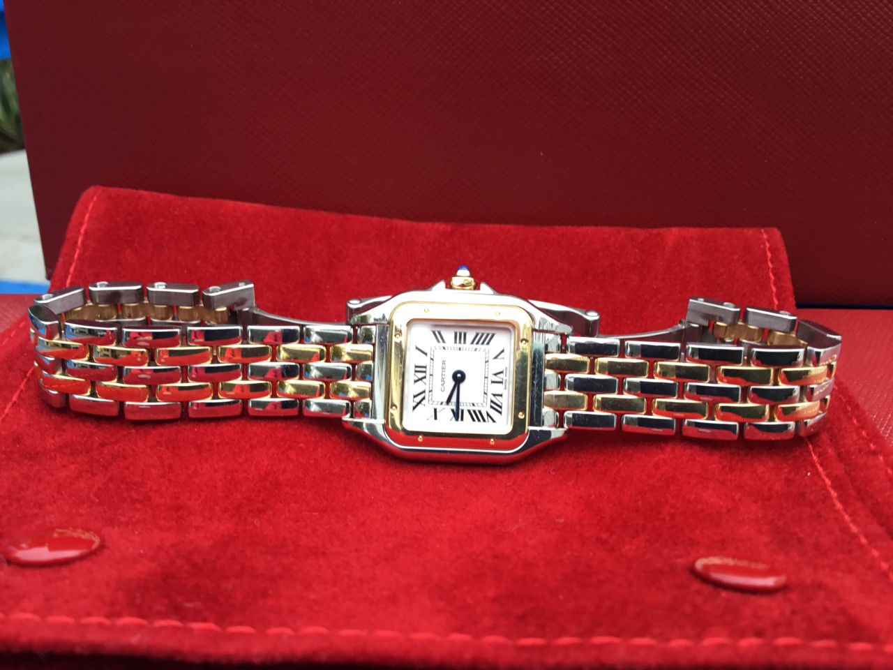 Cartier Panthère W2PN0006 Two-Tone Yellow Gold White Dial for sale