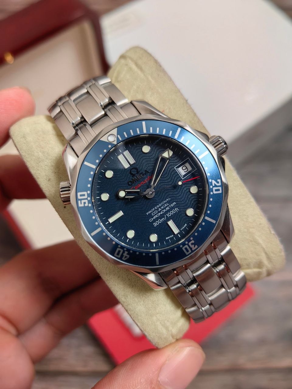 Omega Seamaster 2222.80 Blue Wave Dial 36mm Steel for sale