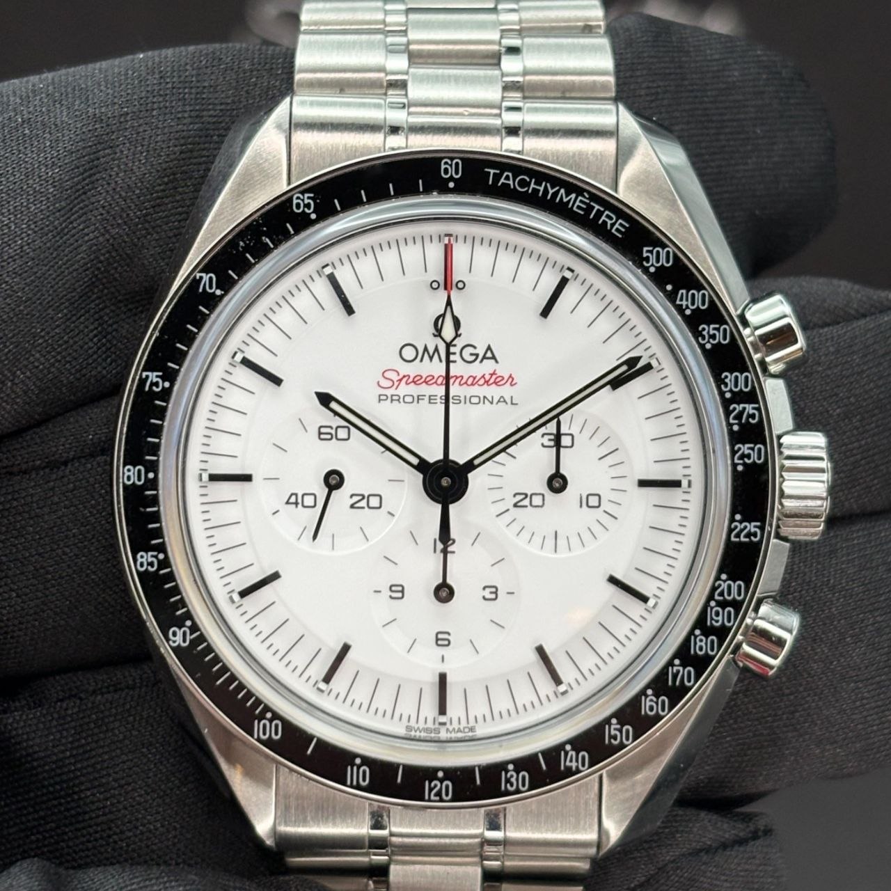 Omega Speedmaster Moonwatch 310.30.42.50.04.001 White Dial Steel for sale