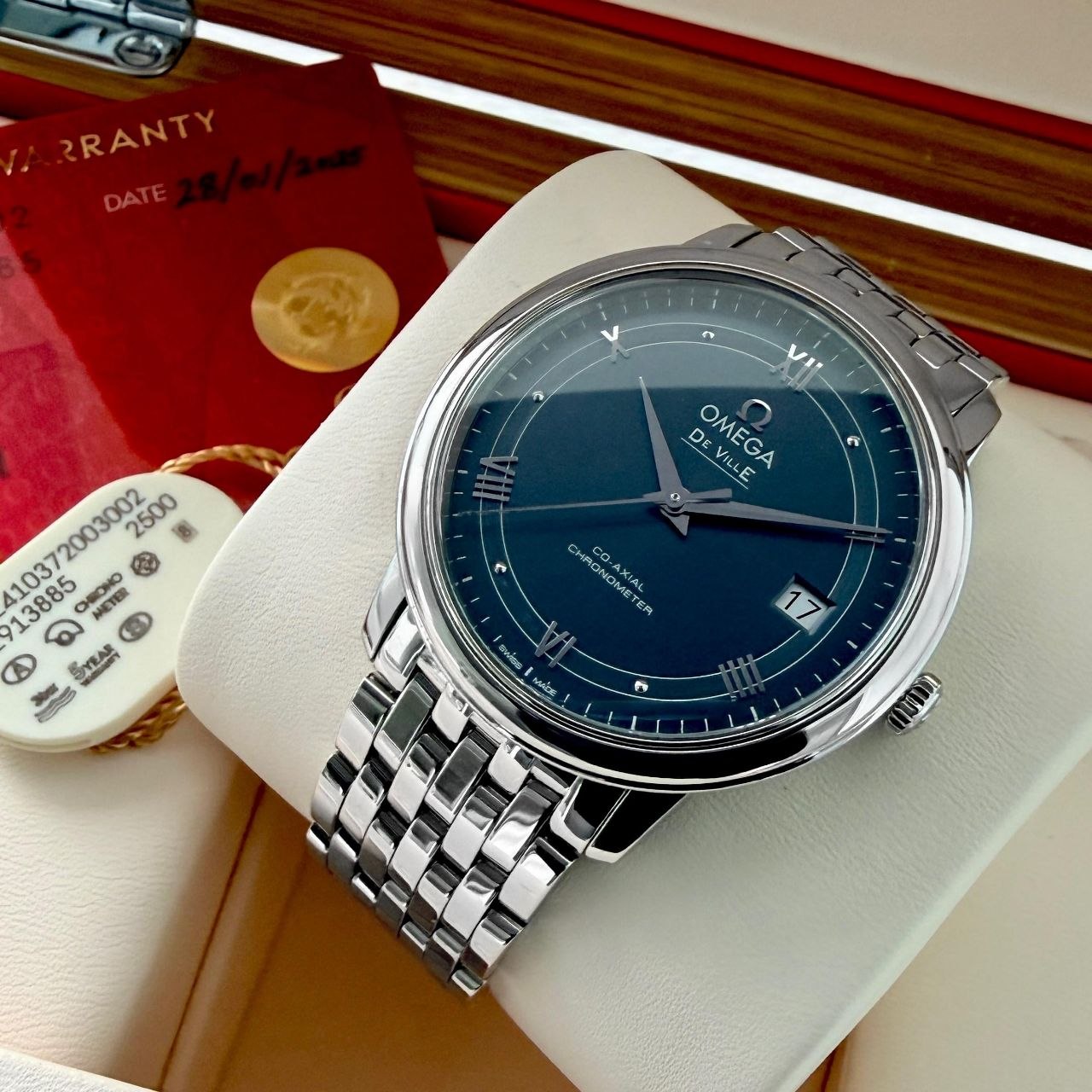 Omega De Ville Prestige 424.10.37.20.03.002 Blue Dial 2025 for sale
