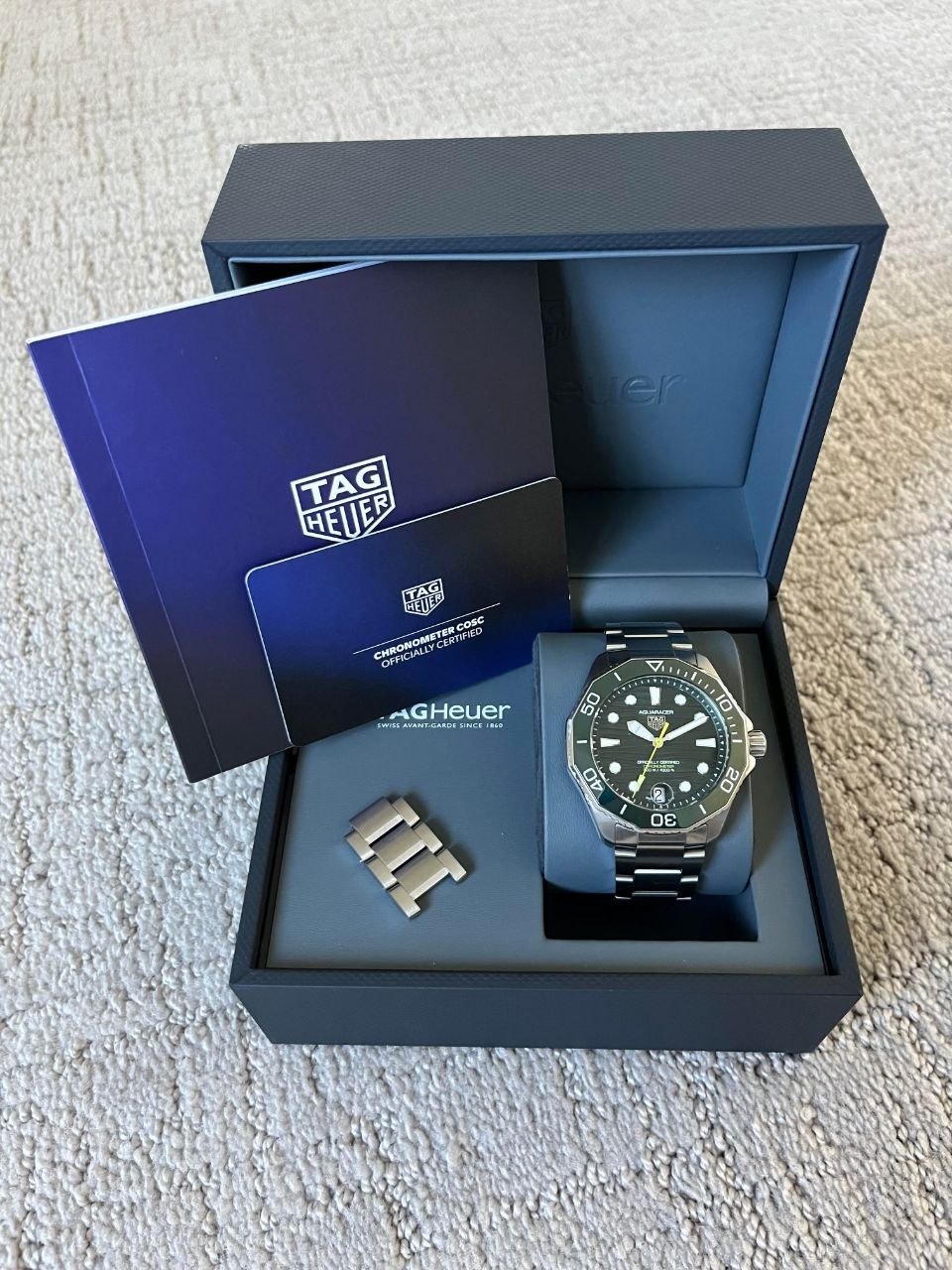 TAG Heuer Aquaracer Professional 300 WBP5116 Green Dial for sale