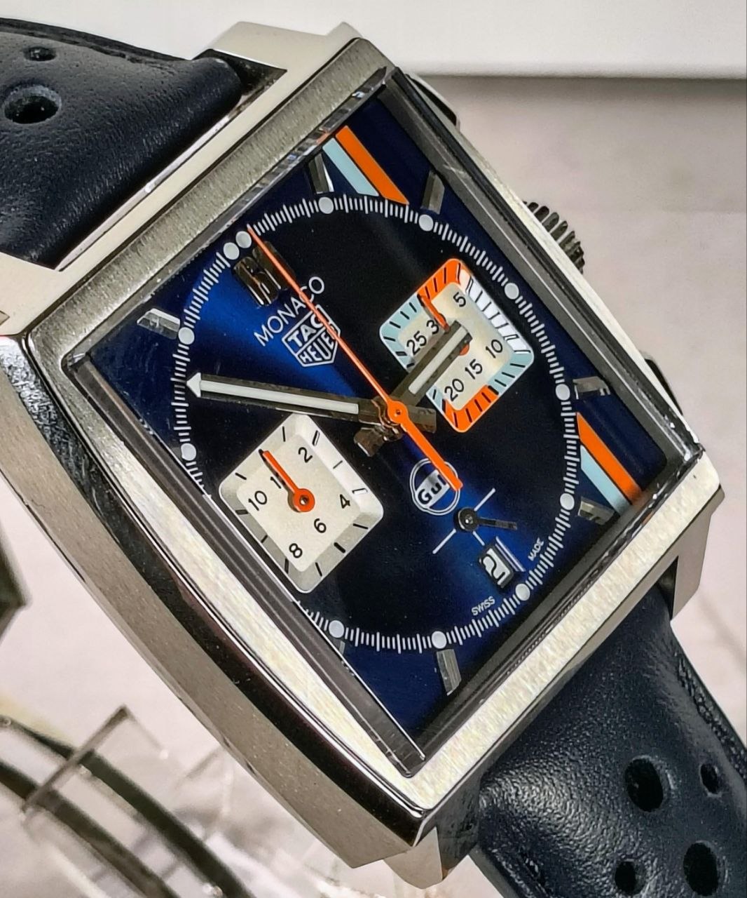 TAG Heuer Monaco CBL2115 blue dial for sale