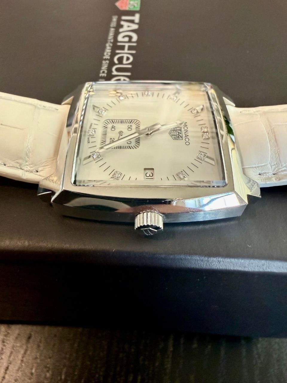 TAG Heuer Monaco Quartz WAW131B white mother of pearl for sale