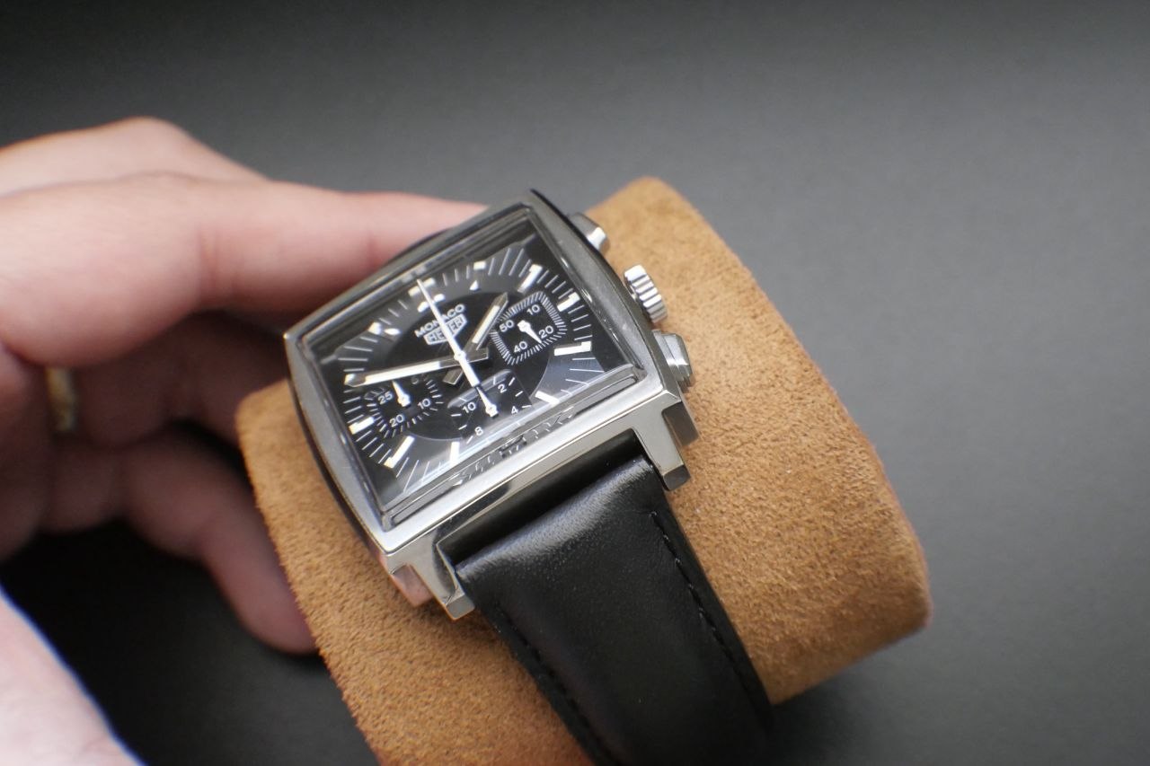 TAG Heuer Monaco Calibre 11 CS2111 black dial for sale