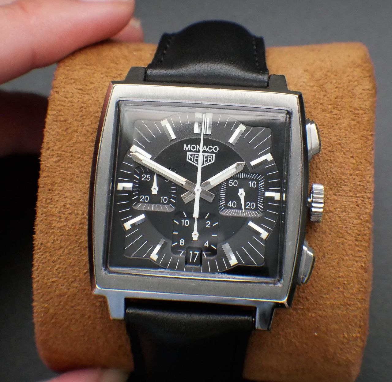 TAG Heuer Monaco Calibre 11 CS2111 black dial for sale