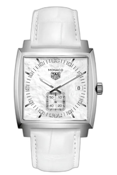 TAG Heuer Monaco Quartz WAW131B white mother of pearl for sale